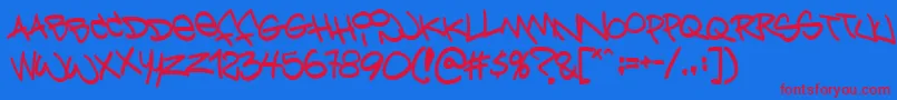 Bring Font – Red Fonts on Blue Background