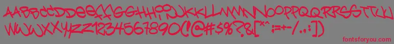Bring Font – Red Fonts on Gray Background
