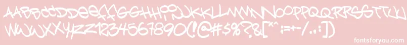 Bring Font – White Fonts on Pink Background