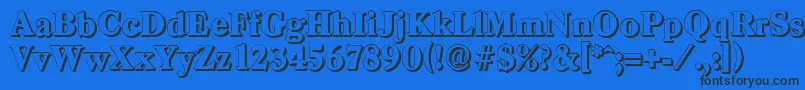 CasadshadowHeavyRegular Font – Black Fonts on Blue Background