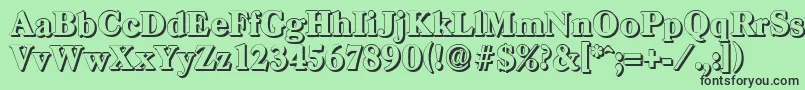 CasadshadowHeavyRegular Font – Black Fonts on Green Background