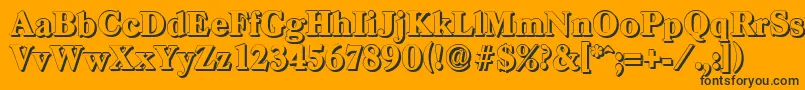 CasadshadowHeavyRegular Font – Black Fonts on Orange Background
