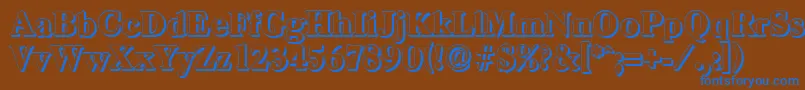CasadshadowHeavyRegular Font – Blue Fonts on Brown Background