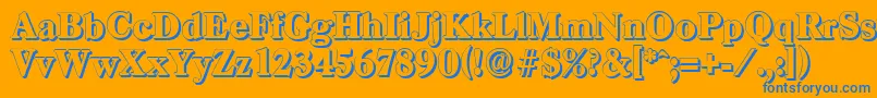 CasadshadowHeavyRegular Font – Blue Fonts on Orange Background