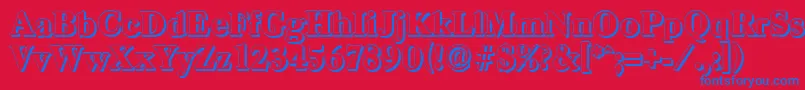 CasadshadowHeavyRegular Font – Blue Fonts on Red Background