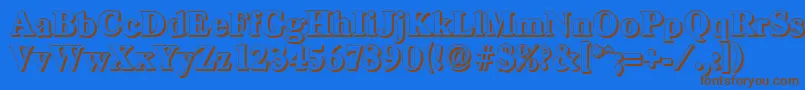 CasadshadowHeavyRegular Font – Brown Fonts on Blue Background