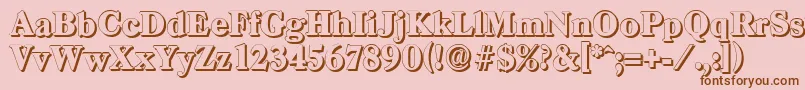 CasadshadowHeavyRegular Font – Brown Fonts on Pink Background