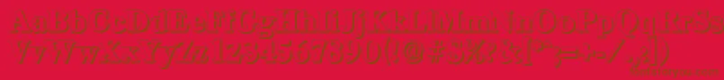 CasadshadowHeavyRegular-Schriftart – Braune Schriften auf rotem Hintergrund