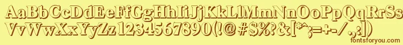CasadshadowHeavyRegular Font – Brown Fonts on Yellow Background