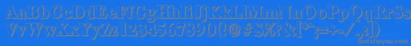 CasadshadowHeavyRegular Font – Gray Fonts on Blue Background