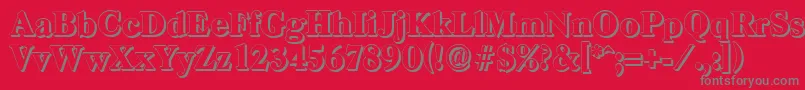 CasadshadowHeavyRegular Font – Gray Fonts on Red Background