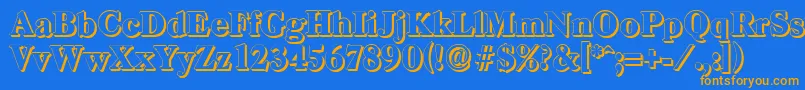 CasadshadowHeavyRegular Font – Orange Fonts on Blue Background