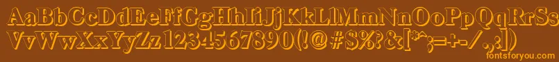 CasadshadowHeavyRegular Font – Orange Fonts on Brown Background