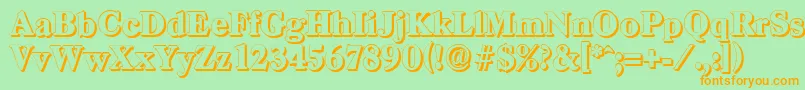 CasadshadowHeavyRegular Font – Orange Fonts on Green Background
