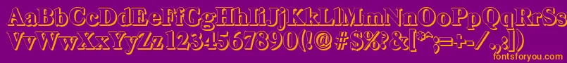 CasadshadowHeavyRegular Font – Orange Fonts on Purple Background