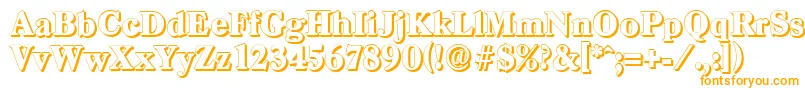 フォントCasadshadowHeavyRegular – オレンジのフォント