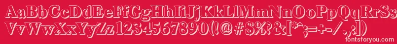 CasadshadowHeavyRegular Font – Pink Fonts on Red Background