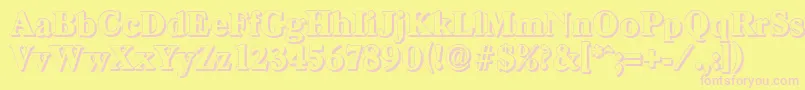 CasadshadowHeavyRegular Font – Pink Fonts on Yellow Background