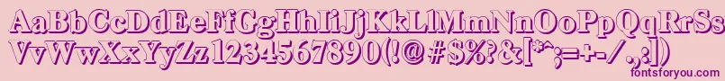 CasadshadowHeavyRegular Font – Purple Fonts on Pink Background