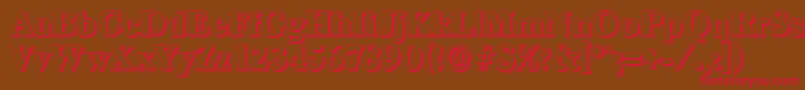 CasadshadowHeavyRegular-Schriftart – Rote Schriften auf braunem Hintergrund