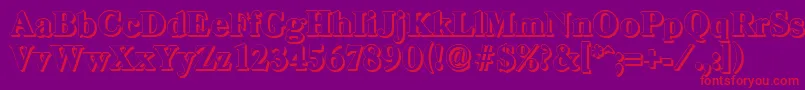 CasadshadowHeavyRegular Font – Red Fonts on Purple Background