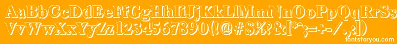 CasadshadowHeavyRegular Font – White Fonts on Orange Background