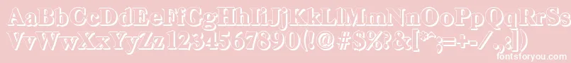 CasadshadowHeavyRegular Font – White Fonts on Pink Background