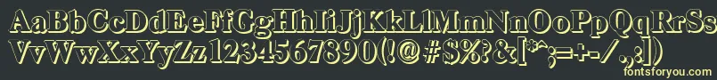 CasadshadowHeavyRegular Font – Yellow Fonts on Black Background