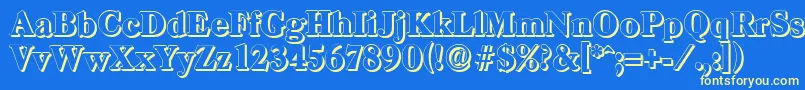 CasadshadowHeavyRegular Font – Yellow Fonts on Blue Background