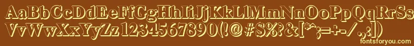CasadshadowHeavyRegular Font – Yellow Fonts on Brown Background