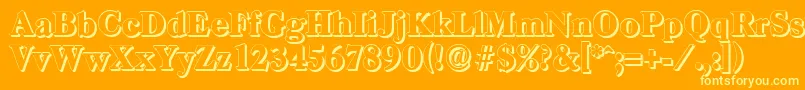 CasadshadowHeavyRegular Font – Yellow Fonts on Orange Background