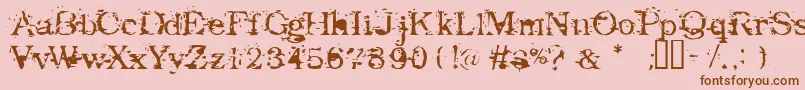 Goodbye Font – Brown Fonts on Pink Background