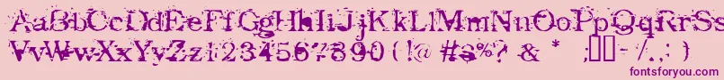 Goodbye Font – Purple Fonts on Pink Background