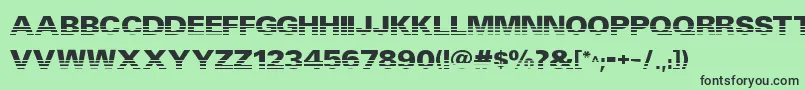 VentilateAoe Font – Black Fonts on Green Background