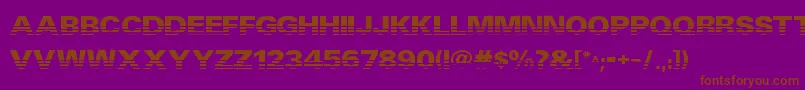 VentilateAoe Font – Brown Fonts on Purple Background