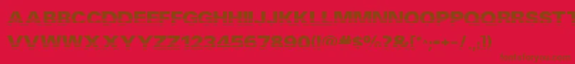 VentilateAoe Font – Brown Fonts on Red Background
