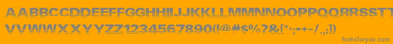 VentilateAoe Font – Gray Fonts on Orange Background