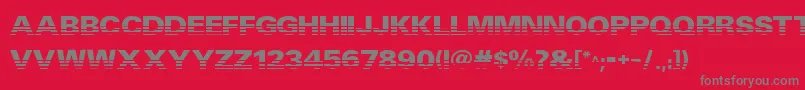 VentilateAoe Font – Gray Fonts on Red Background
