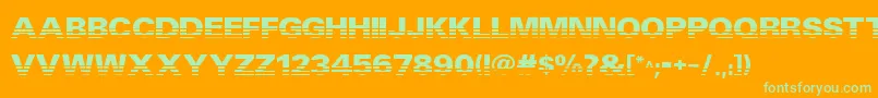 VentilateAoe Font – Green Fonts on Orange Background