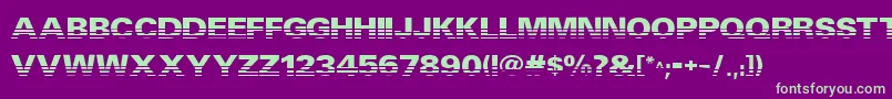 VentilateAoe Font – Green Fonts on Purple Background