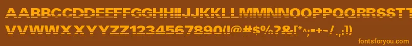 VentilateAoe Font – Orange Fonts on Brown Background