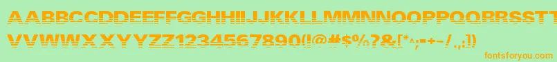 VentilateAoe Font – Orange Fonts on Green Background