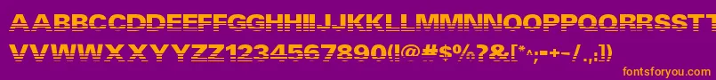 VentilateAoe Font – Orange Fonts on Purple Background