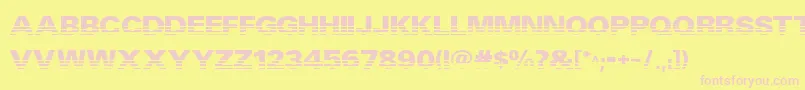 VentilateAoe Font – Pink Fonts on Yellow Background