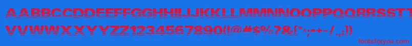 VentilateAoe Font – Red Fonts on Blue Background