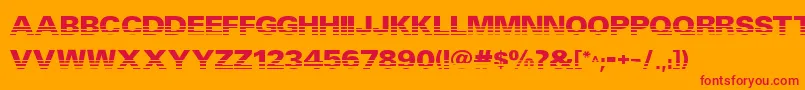 VentilateAoe Font – Red Fonts on Orange Background