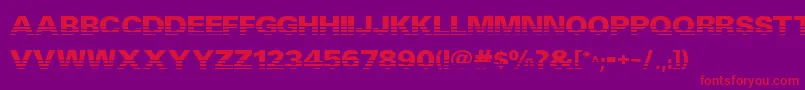 VentilateAoe Font – Red Fonts on Purple Background