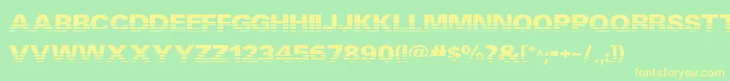 VentilateAoe Font – Yellow Fonts on Green Background