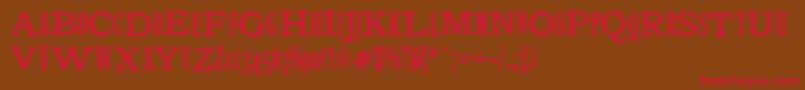 Tuce Font – Red Fonts on Brown Background