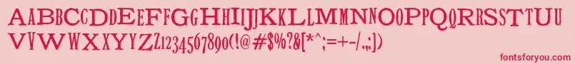 Tuce Font – Red Fonts on Pink Background